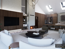 Crimson accents and quiet luxury: an Award-winning home
